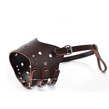 Luxury Leather Dog Safety Muzzle